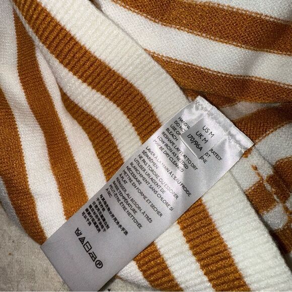 Anthropologie Mustard and White Striped Knit Top - Picture 8 of 8